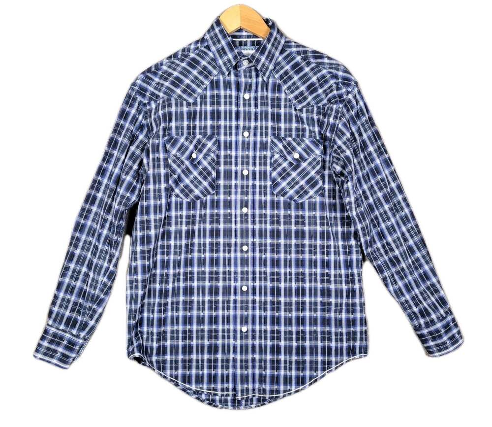 PANHANDLE Rough Stock Western Shirt Men's Small Textured Pearl Snap Longsleeve